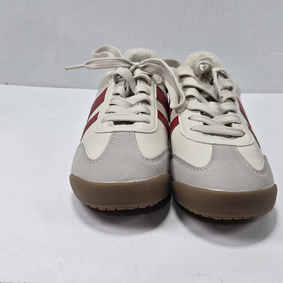 DV by Dolce Vita Rascal T-Toe Red and Cream Sneakers Size 7 1/2 7.5 - Picture 5 of 10